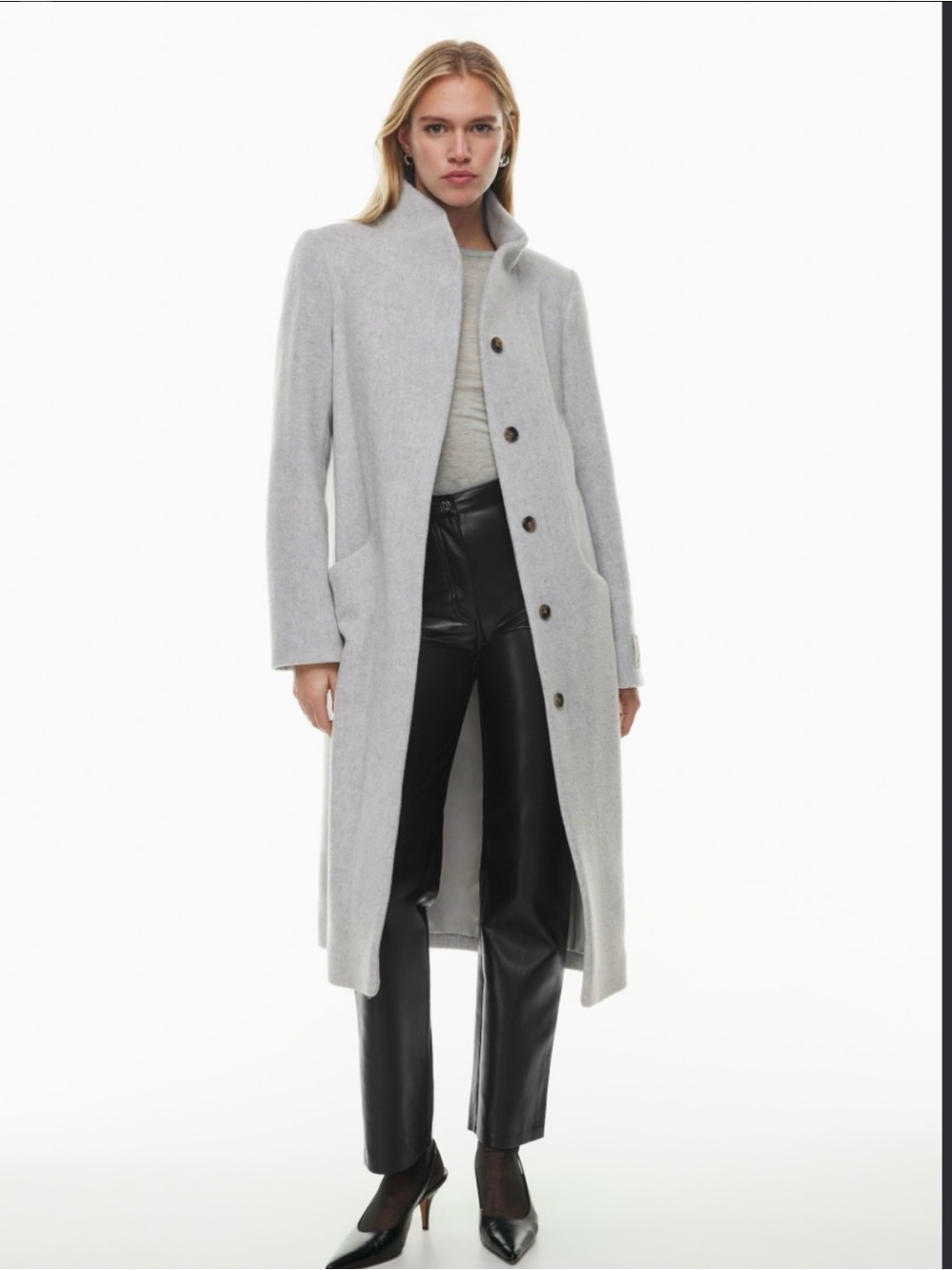 Aritzia Wilfred Cocoon Coat in Heather Grey